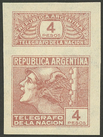 Lot 578 - Argentina telegraph stamps -  Guillermo Jalil - Philatino Auction # 2326 ARGENTINA: Small but powerful and fun auction!