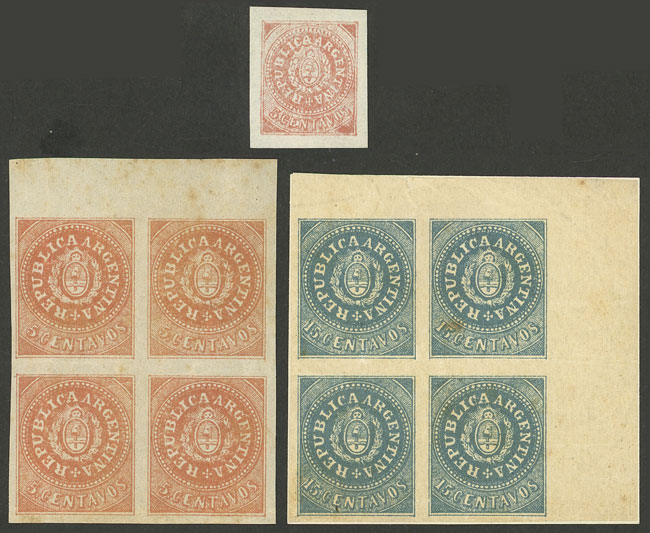 Lot 22 - Argentina escuditos -  Guillermo Jalil - Philatino Auction # 2326 ARGENTINA: Small but powerful and fun auction!