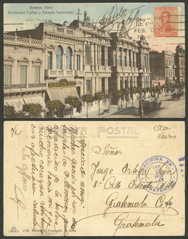 Lot 634 - Argentina postal history - Guillermo Jalil - Philatino Auction # 2326 ARGENTINA: Small but powerful and fun auction! Lot 634 - Argentina postal history - Guillermo Jalil - Philatino Auction # 2326 ARGENTINA: Small but powerful and fun auction!