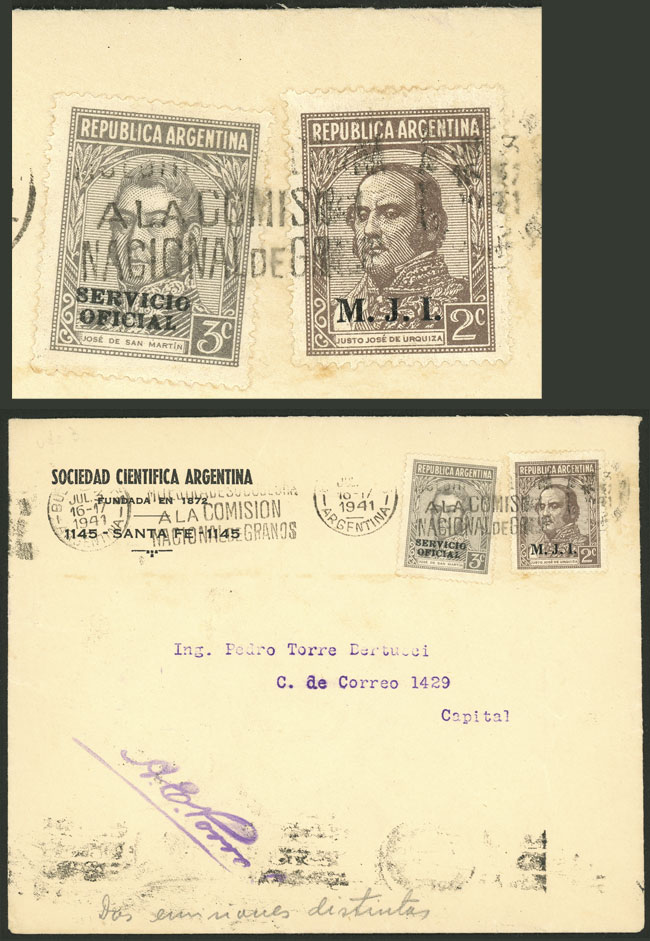 Lot 577 - Argentina official stamps - postal history -  Guillermo Jalil - Philatino Auction # 2326 ARGENTINA: Small but powerful and fun auction!