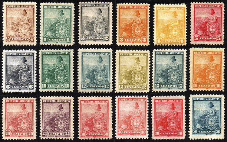 Lot 110 - Argentina general issues -  Guillermo Jalil - Philatino Auction # 2326 ARGENTINA: Small but powerful and fun auction!