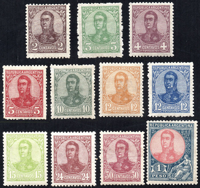 Lot 127 - Argentina general issues -  Guillermo Jalil - Philatino Auction # 2326 ARGENTINA: Small but powerful and fun auction!