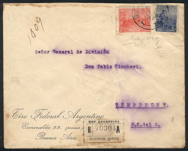 Lot 632 - Argentina postal history - Guillermo Jalil - Philatino Auction # 2326 ARGENTINA: Small but powerful and fun auction! Lot 632 - Argentina postal history - Guillermo Jalil - Philatino Auction # 2326 ARGENTINA: Small but powerful and fun auction!