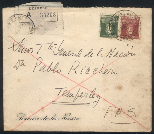 Lot 642 - Argentina postal history - Guillermo Jalil - Philatino Auction # 2326 ARGENTINA: Small but powerful and fun auction! Lot 642 - Argentina postal history - Guillermo Jalil - Philatino Auction # 2326 ARGENTINA: Small but powerful and fun auction!