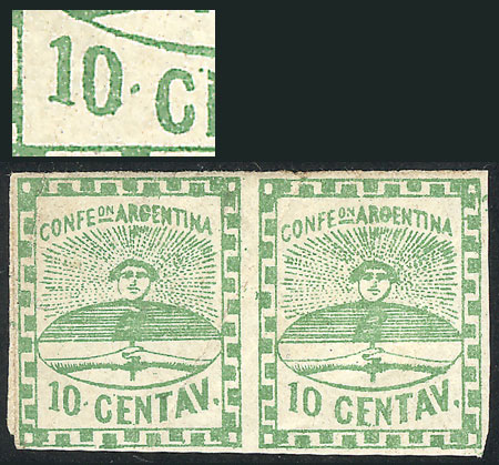Lot 13 - Argentina confederation -  Guillermo Jalil - Philatino Auction # 2326 ARGENTINA: Small but powerful and fun auction!