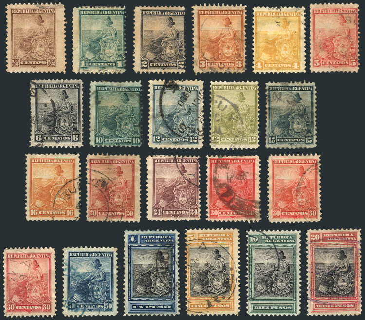Lot 111 - Argentina general issues -  Guillermo Jalil - Philatino Auction # 2326 ARGENTINA: Small but powerful and fun auction!