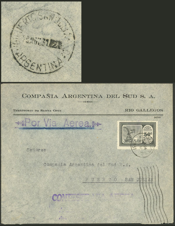 Lot 261 - Argentina postal history -  Guillermo Jalil - Philatino Auction # 2327 ARGENTINA: Special July auction