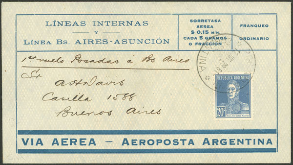 Lot 260 - Argentina postal history -  Guillermo Jalil - Philatino Auction # 2327 ARGENTINA: Special July auction
