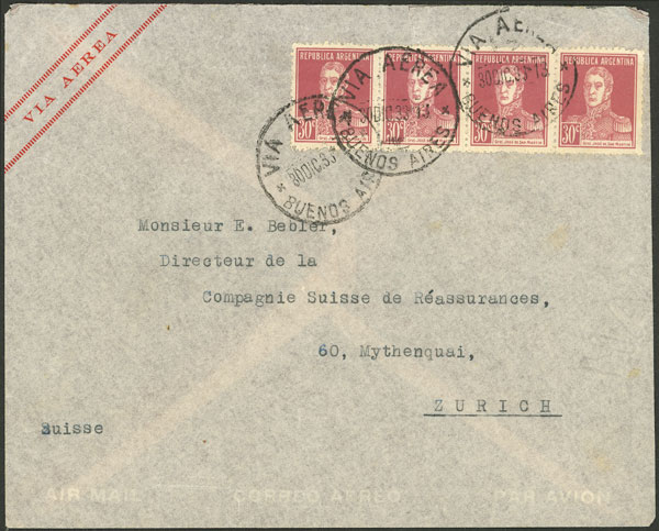 Lot 263 - Argentina postal history -  Guillermo Jalil - Philatino Auction # 2327 ARGENTINA: Special July auction