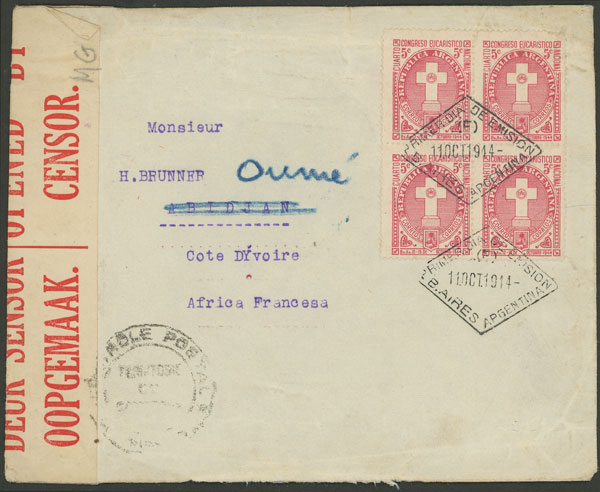 Lot 270 - Argentina postal history -  Guillermo Jalil - Philatino Auction # 2327 ARGENTINA: Special July auction