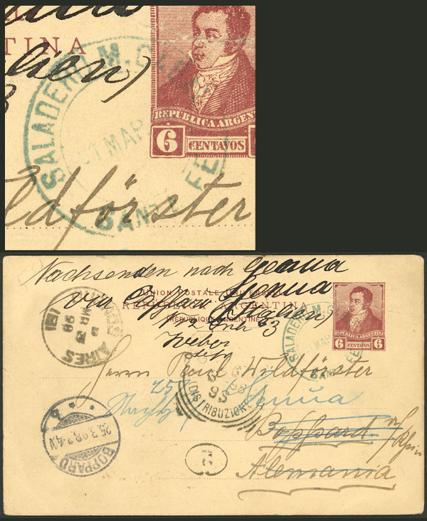 Lot 251 - Argentina postal history -  Guillermo Jalil - Philatino Auction # 2327 ARGENTINA: Special July auction