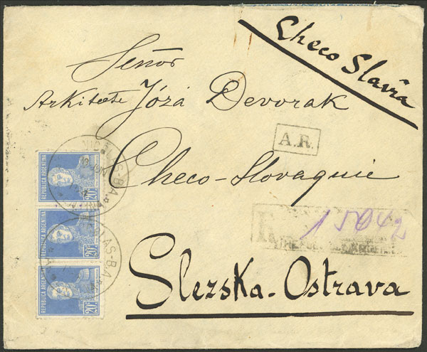 Lot 253 - Argentina postal history -  Guillermo Jalil - Philatino Auction # 2327 ARGENTINA: Special July auction
