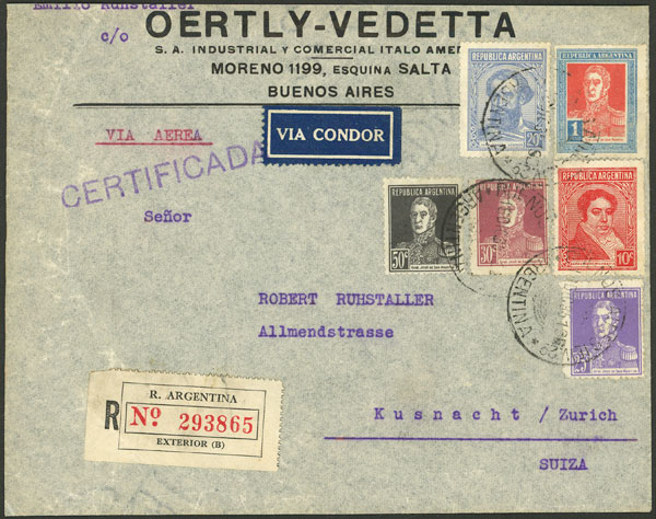Lot 264 - Argentina postal history -  Guillermo Jalil - Philatino Auction # 2327 ARGENTINA: Special July auction