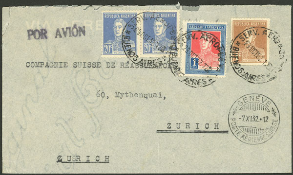 Lot 262 - Argentina postal history -  Guillermo Jalil - Philatino Auction # 2327 ARGENTINA: Special July auction