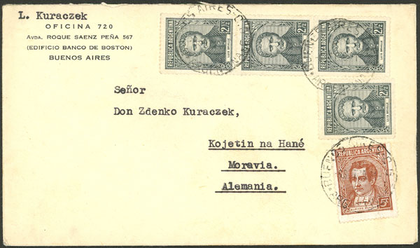 Lot 267 - Argentina postal history -  Guillermo Jalil - Philatino Auction # 2327 ARGENTINA: Special July auction
