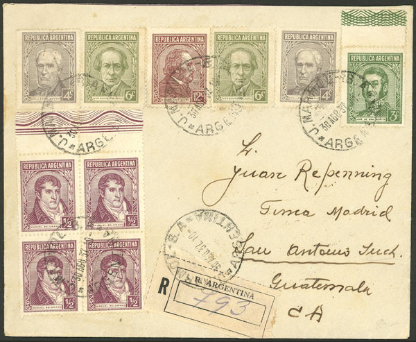 Lot 266 - Argentina postal history -  Guillermo Jalil - Philatino Auction # 2327 ARGENTINA: Special July auction