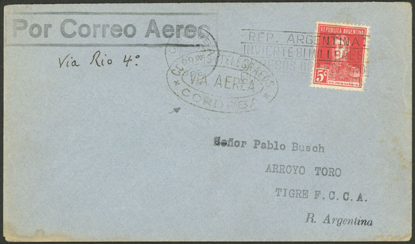 Lot 258 - Argentina postal history -  Guillermo Jalil - Philatino Auction # 2327 ARGENTINA: Special July auction