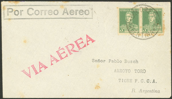 Lot 256 - Argentina postal history -  Guillermo Jalil - Philatino Auction # 2327 ARGENTINA: Special July auction