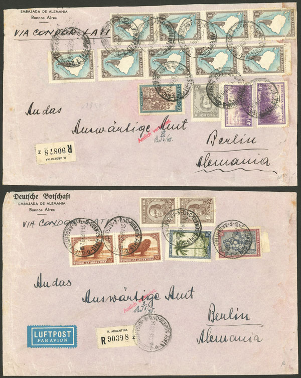 Lot 268 - Argentina postal history -  Guillermo Jalil - Philatino Auction # 2327 ARGENTINA: Special July auction