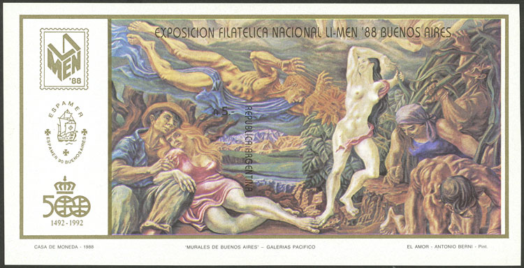Lot 204 - Argentina souvenir sheets - Guillermo Jalil - Philatino Auction # 2327 ARGENTINA: Special July auction Lot 204 - Argentina souvenir sheets - Guillermo Jalil - Philatino Auction # 2327 ARGENTINA: Special July auction