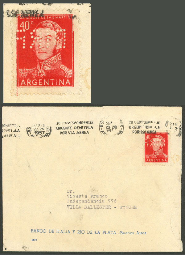 Lot 248 - Argentina PERFINS ETC. -  Guillermo Jalil - Philatino Auction # 2327 ARGENTINA: Special July auction