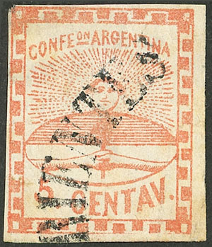 Lot 37 - Argentina confederation - Guillermo Jalil - Philatino Auction # 2327 ARGENTINA: Special July auction Lot 37 - Argentina confederation - Guillermo Jalil - Philatino Auction # 2327 ARGENTINA: Special July auction