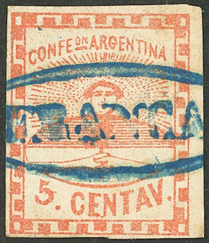 Lot 28 - Argentina confederation - Guillermo Jalil - Philatino Auction # 2327 ARGENTINA: Special July auction Lot 28 - Argentina confederation - Guillermo Jalil - Philatino Auction # 2327 ARGENTINA: Special July auction