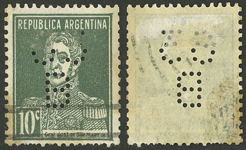 Lot 206 - Argentina perfins - Guillermo Jalil - Philatino Auction # 2328 ARGENTINA: Special July auction (second part) Lot 206 - Argentina perfins - Guillermo Jalil - Philatino Auction # 2328 ARGENTINA: Special July auction (second part)