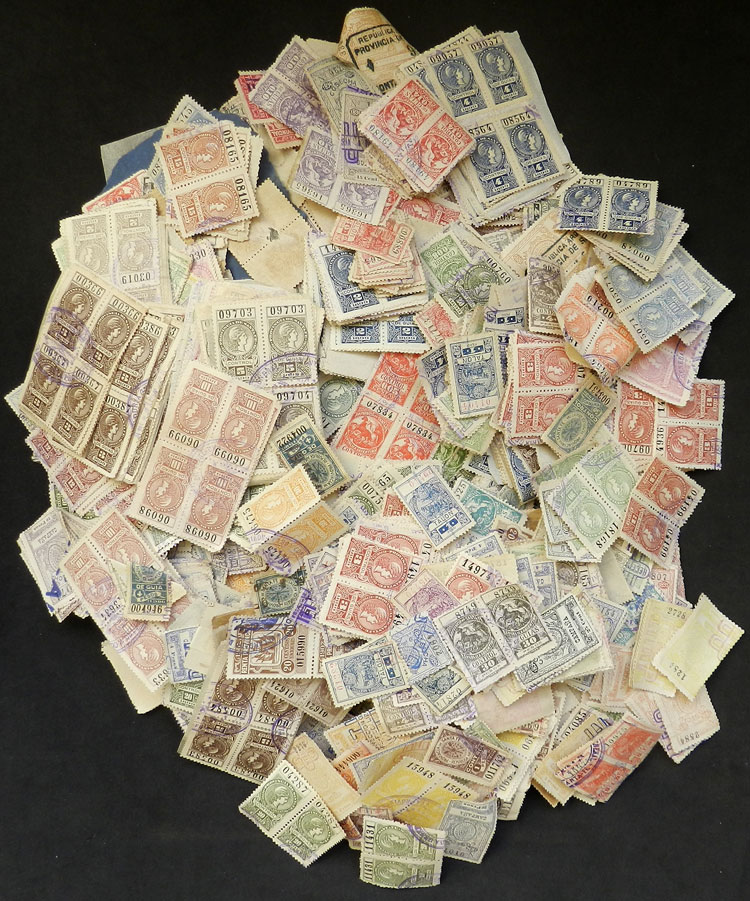 Lot 231 - Argentina revenue stamps -  Guillermo Jalil - Philatino Auction # 2328 ARGENTINA: Special July auction (second part)