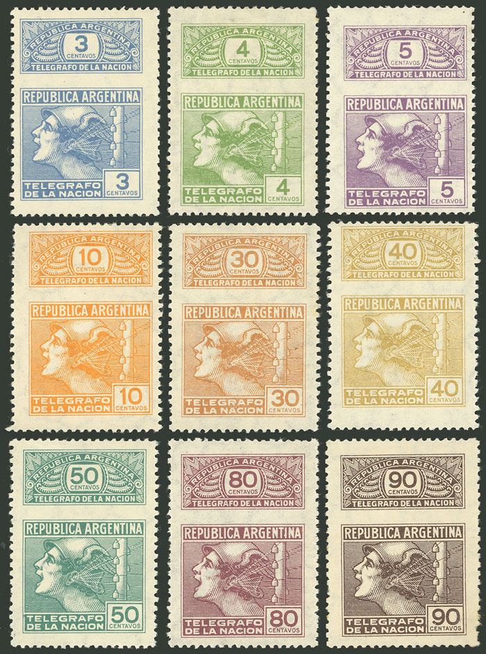Lot 200 - Argentina telegraph stamps - Guillermo Jalil - Philatino Auction # 2328 ARGENTINA: Special July auction (second part) Lot 200 - Argentina telegraph stamps - Guillermo Jalil - Philatino Auction # 2328 ARGENTINA: Special July auction (second part)