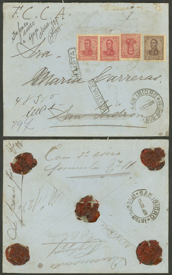 Lot 228 - Argentina postal history -  Guillermo Jalil - Philatino Auction # 2328 ARGENTINA: Special July auction (second part)