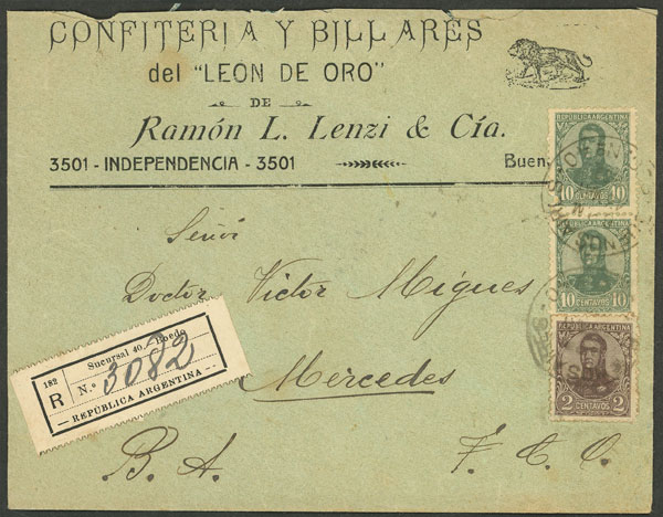 Lot 227 - Argentina postal history -  Guillermo Jalil - Philatino Auction # 2328 ARGENTINA: Special July auction (second part)
