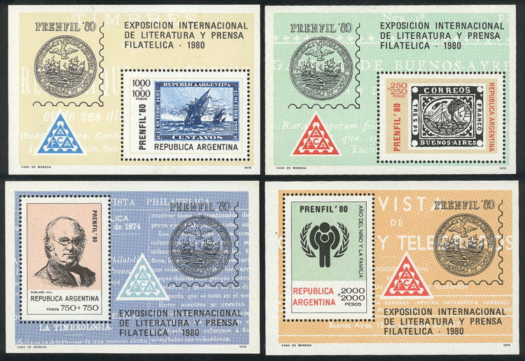 Lot 1155 - Argentina souvenir sheets - Guillermo Jalil - Philatino Auction # 2339 ARGENTINA: Budget auction with very good material of all periods, including rarities! Lot 1155 - Argentina souvenir sheets - Guillermo Jalil - Philatino Auction # 2339 ARGENTINA: Budget auction with very good material of all periods, including rarities!