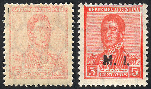 Lot 1218 - Argentina official stamps -  Guillermo Jalil - Philatino Auction # 2339 ARGENTINA: Budget auction with very good material of all periods, including rarities!