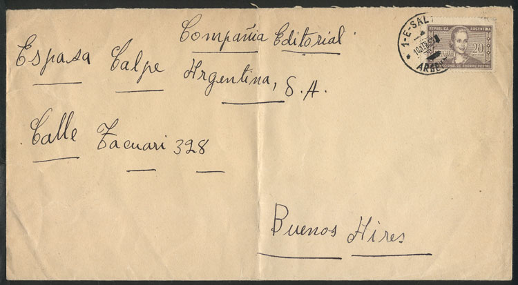 Lot 1422 - Argentina postal history -  Guillermo Jalil - Philatino Auction # 2339 ARGENTINA: Budget auction with very good material of all periods, including rarities!