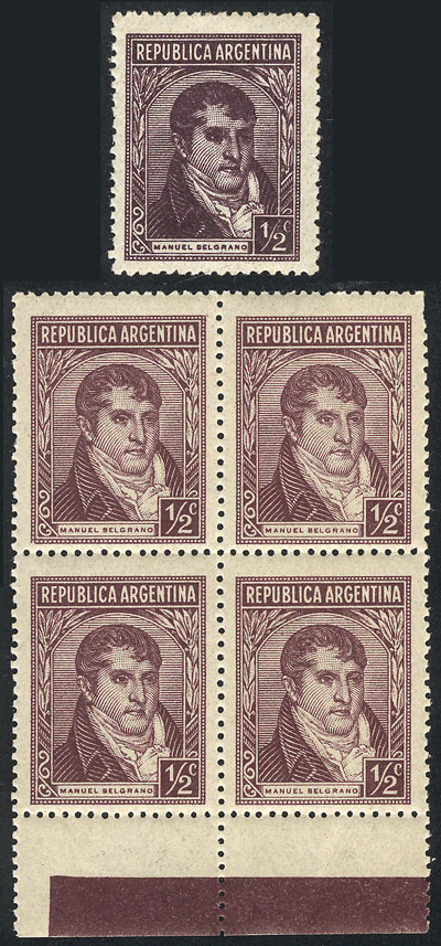 Lot 383 - Argentina general issues -  Guillermo Jalil - Philatino Auction # 2339 ARGENTINA: Budget auction with very good material of all periods, including rarities!