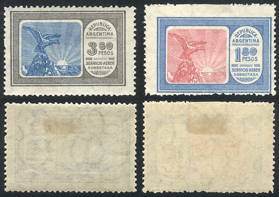 Lot 1077 - Argentina airmail - Guillermo Jalil - Philatino Auction # 2339 ARGENTINA: Budget auction with very good material of all periods, including rarities! Lot 1077 - Argentina airmail - Guillermo Jalil - Philatino Auction # 2339 ARGENTINA: Budget auction with very good material of all periods, including rarities!