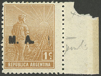 Lot 1192 - Argentina official stamps -  Guillermo Jalil - Philatino Auction # 2339 ARGENTINA: Budget auction with very good material of all periods, including rarities!