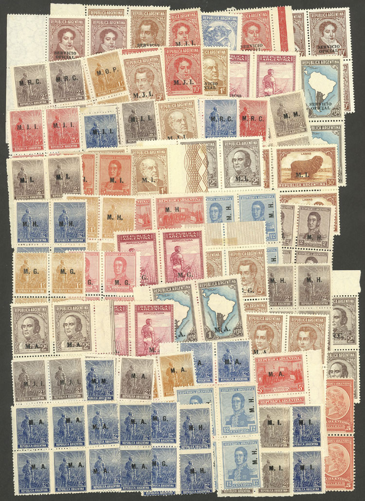 Lot 1288 - Argentina OFFICIAL STAMPS - LOTS - Guillermo Jalil - Philatino Auction # 2339 ARGENTINA: Budget auction with very good material of all periods, including rarities! Lot 1288 - Argentina OFFICIAL STAMPS - LOTS - Guillermo Jalil - Philatino Auction # 2339 ARGENTINA: Budget auction with very good material of all periods, including rarities!