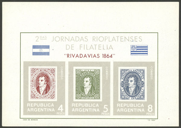 Lot 1143 - Argentina souvenir sheets -  Guillermo Jalil - Philatino Auction # 2339 ARGENTINA: Budget auction with very good material of all periods, including rarities!