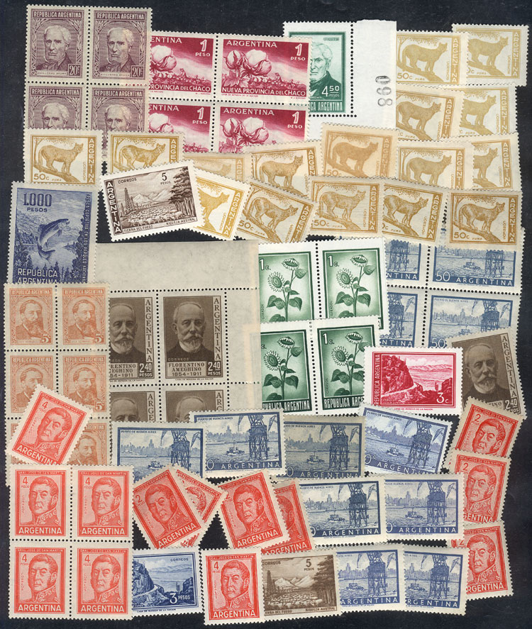Lot 1478 - Argentina Lots and Collections -  Guillermo Jalil - Philatino Auction # 2339 ARGENTINA: Budget auction with very good material of all periods, including rarities!