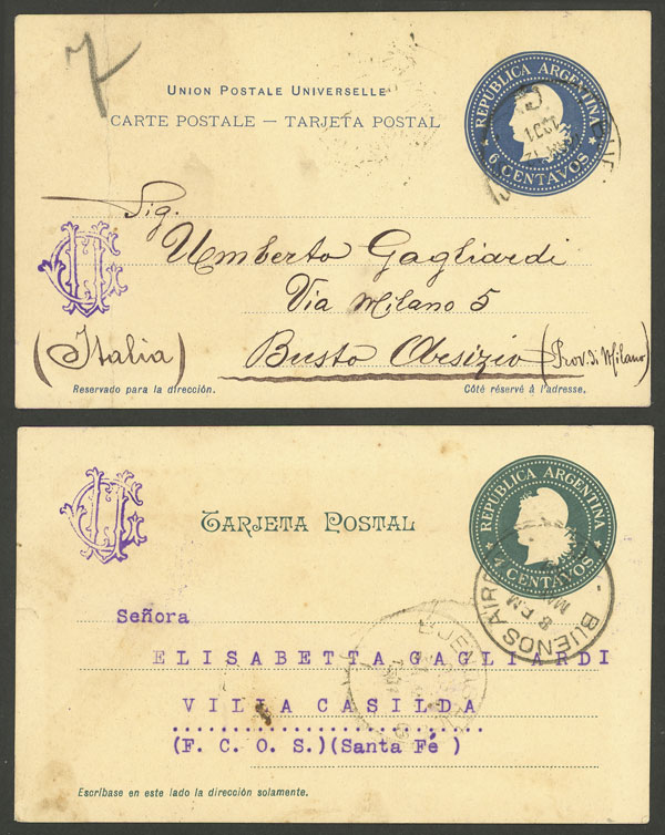 Lot 1377 - Argentina Postal stationery - Guillermo Jalil - Philatino Auction # 2339 ARGENTINA: Budget auction with very good material of all periods, including rarities! Lot 1377 - Argentina Postal stationery - Guillermo Jalil - Philatino Auction # 2339 ARGENTINA: Budget auction with very good material of all periods, including rarities!
