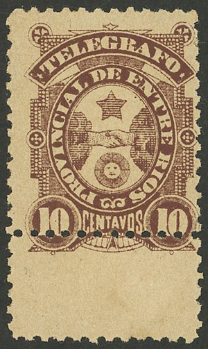 Lot 1316 - Argentina telegraph stamps -  Guillermo Jalil - Philatino Auction # 2339 ARGENTINA: Budget auction with very good material of all periods, including rarities!