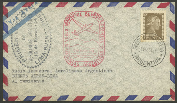 Lot 1420 - Argentina postal history -  Guillermo Jalil - Philatino Auction # 2339 ARGENTINA: Budget auction with very good material of all periods, including rarities!