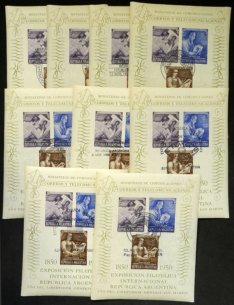 Lot 1141 - Argentina souvenir sheets -  Guillermo Jalil - Philatino Auction # 2339 ARGENTINA: Budget auction with very good material of all periods, including rarities!