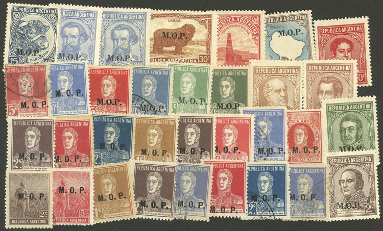 Lot 1305 - Argentina OFFICIAL STAMPS - LOTS -  Guillermo Jalil - Philatino Auction # 2339 ARGENTINA: Budget auction with very good material of all periods, including rarities!