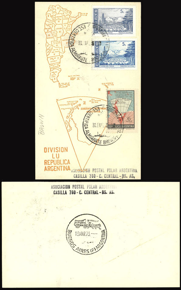 Lot 9 - argentine antarctica postal history - Guillermo Jalil - Philatino Auction # 2339 ARGENTINA: Budget auction with very good material of all periods, including rarities! Lot 9 - argentine antarctica postal history - Guillermo Jalil - Philatino Auction # 2339 ARGENTINA: Budget auction with very good material of all periods, including rarities!