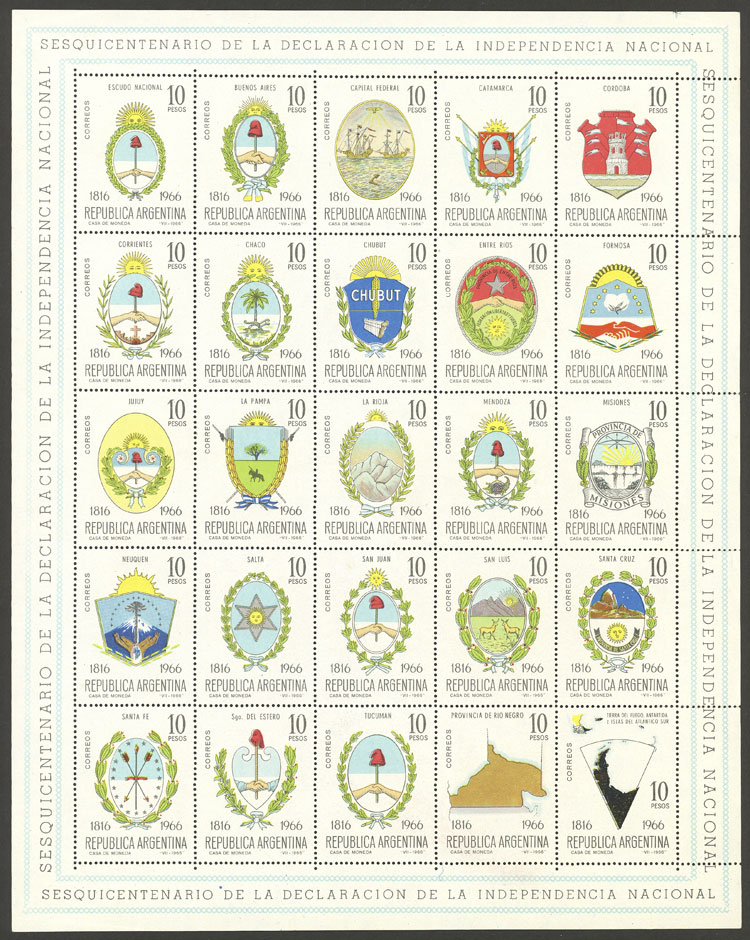 Lot 1148 - Argentina souvenir sheets -  Guillermo Jalil - Philatino Auction # 2339 ARGENTINA: Budget auction with very good material of all periods, including rarities!