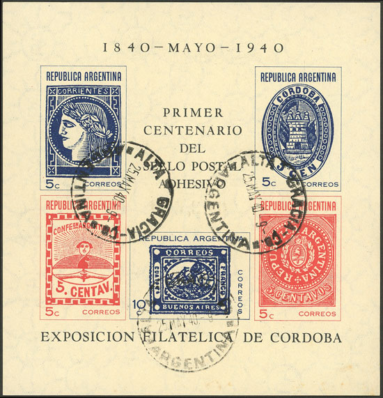Lot 1129 - Argentina souvenir sheets -  Guillermo Jalil - Philatino Auction # 2339 ARGENTINA: Budget auction with very good material of all periods, including rarities!