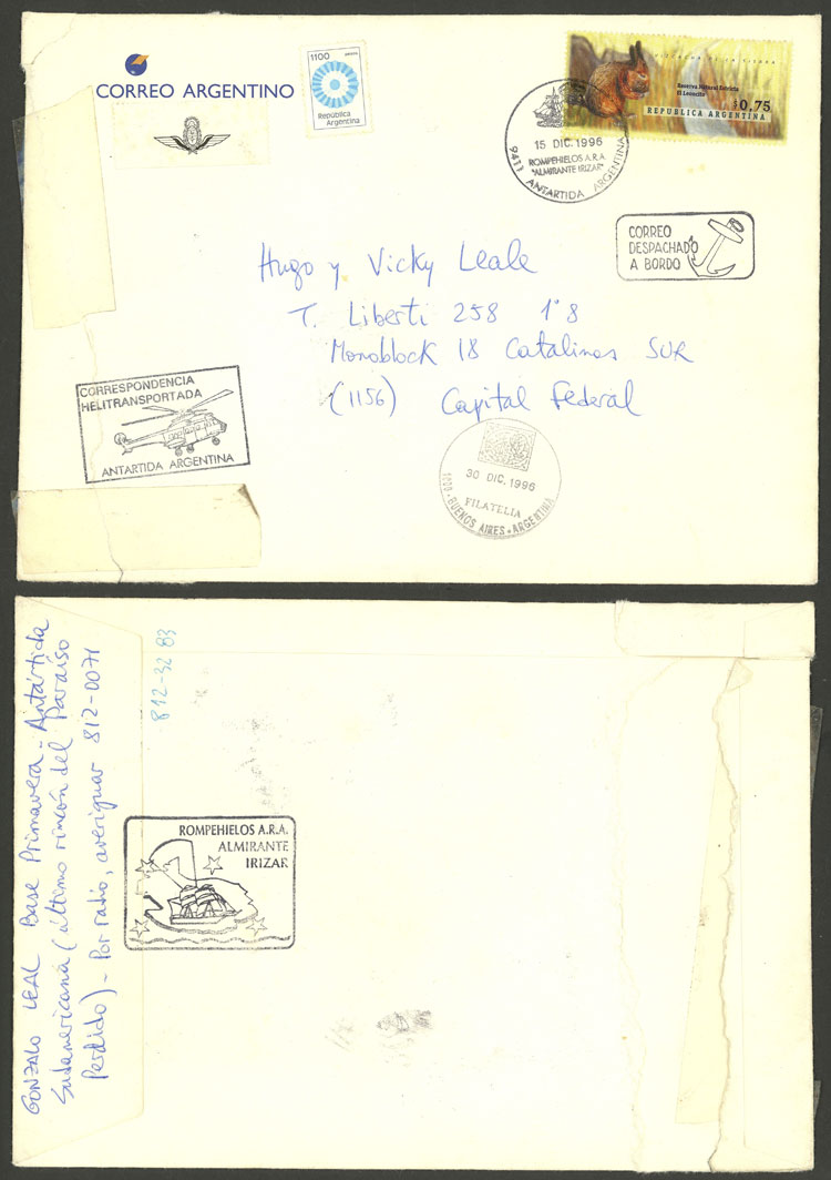 Lot 18 - argentine antarctica postal history - Guillermo Jalil - Philatino Auction # 2339 ARGENTINA: Budget auction with very good material of all periods, including rarities! Lot 18 - argentine antarctica postal history - Guillermo Jalil - Philatino Auction # 2339 ARGENTINA: Budget auction with very good material of all periods, including rarities!